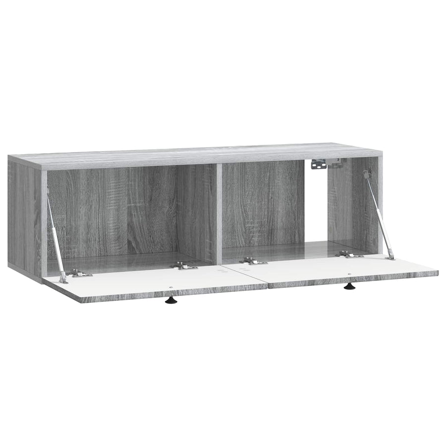 Wandbeugel TV-kast Grijs sonoma 98 x 31 x 30 cm Bewerkt hout