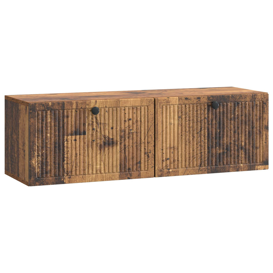Wandbeugel TV-kast Oud hout 98 x 31 x 30 cm Bewerkt hout
