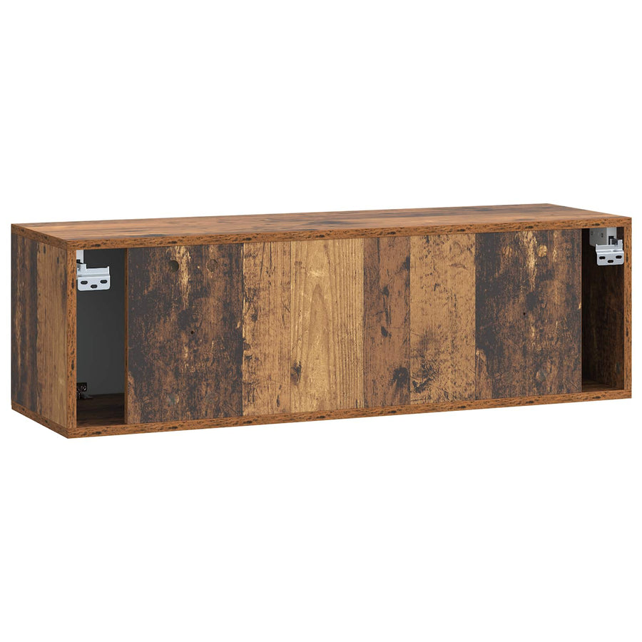 Wandbeugel TV-kast Oud hout 98 x 31 x 30 cm Bewerkt hout