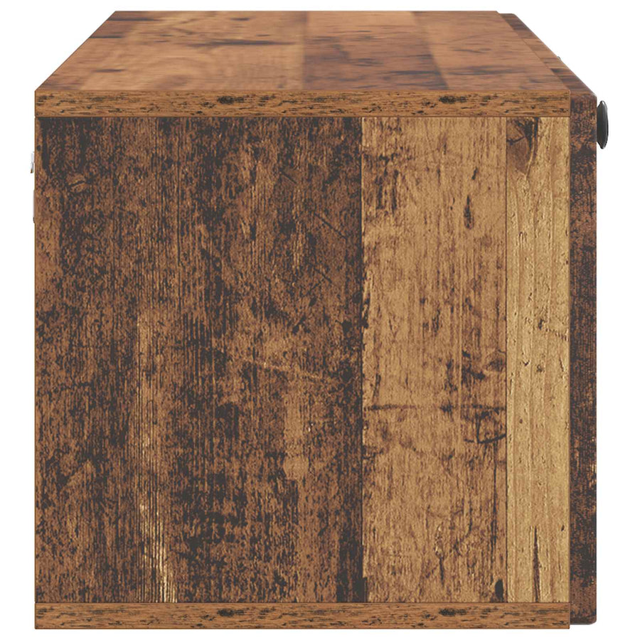 Wandbeugel TV-kast Oud hout 98 x 31 x 30 cm Bewerkt hout