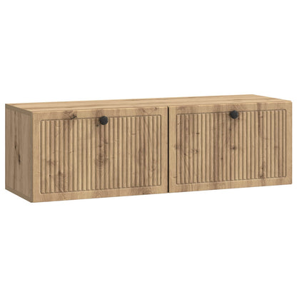 Wandbeugel TV-kast Artisanaal eiken 98 x 31 x 30 cm