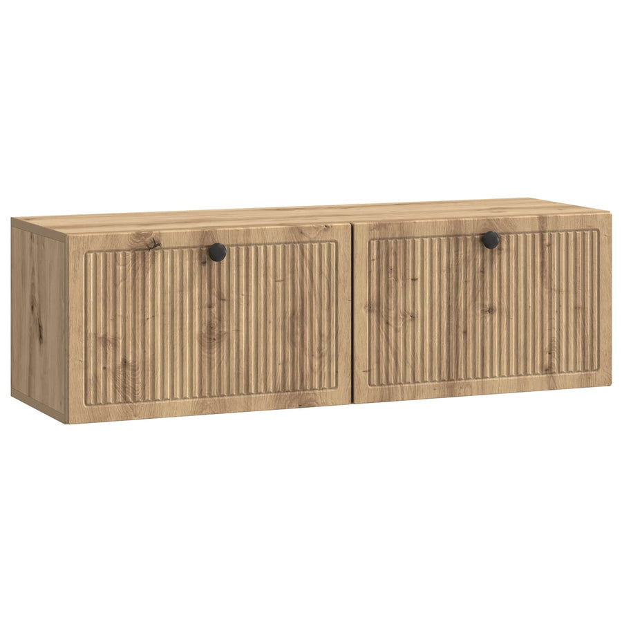 Wandbeugel TV-kast Artisanaal eiken 98 x 31 x 30 cm