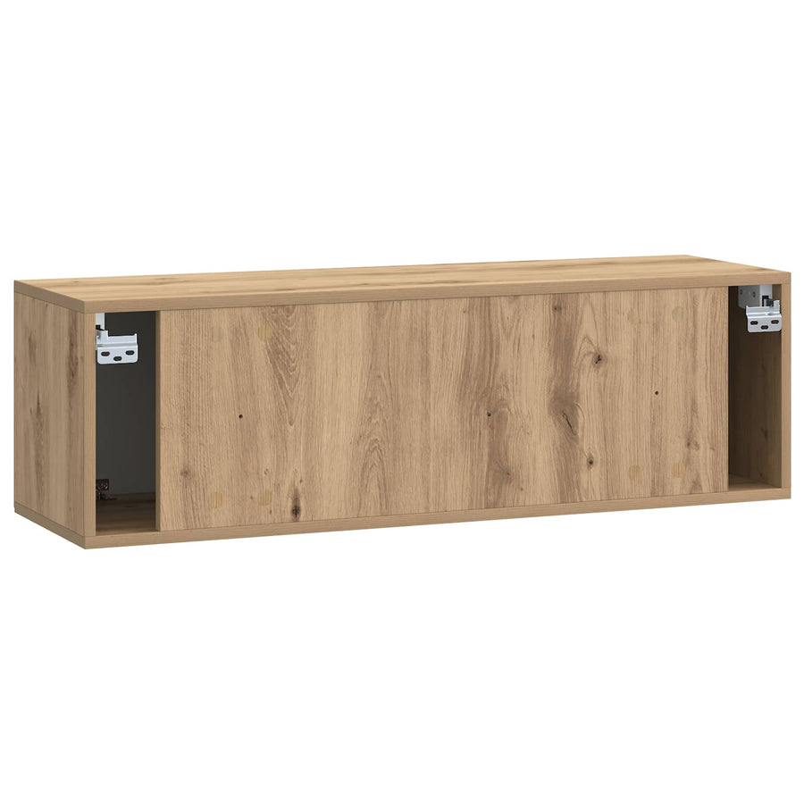 Wandbeugel TV-kast Artisanaal eiken 98 x 31 x 30 cm
