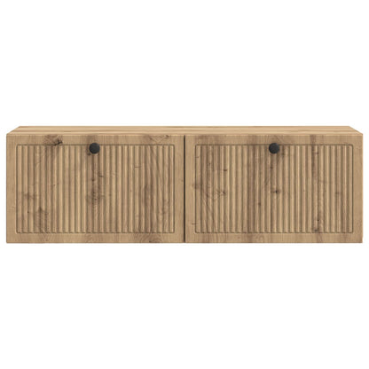 Wandbeugel TV-kast Artisanaal eiken 98 x 31 x 30 cm