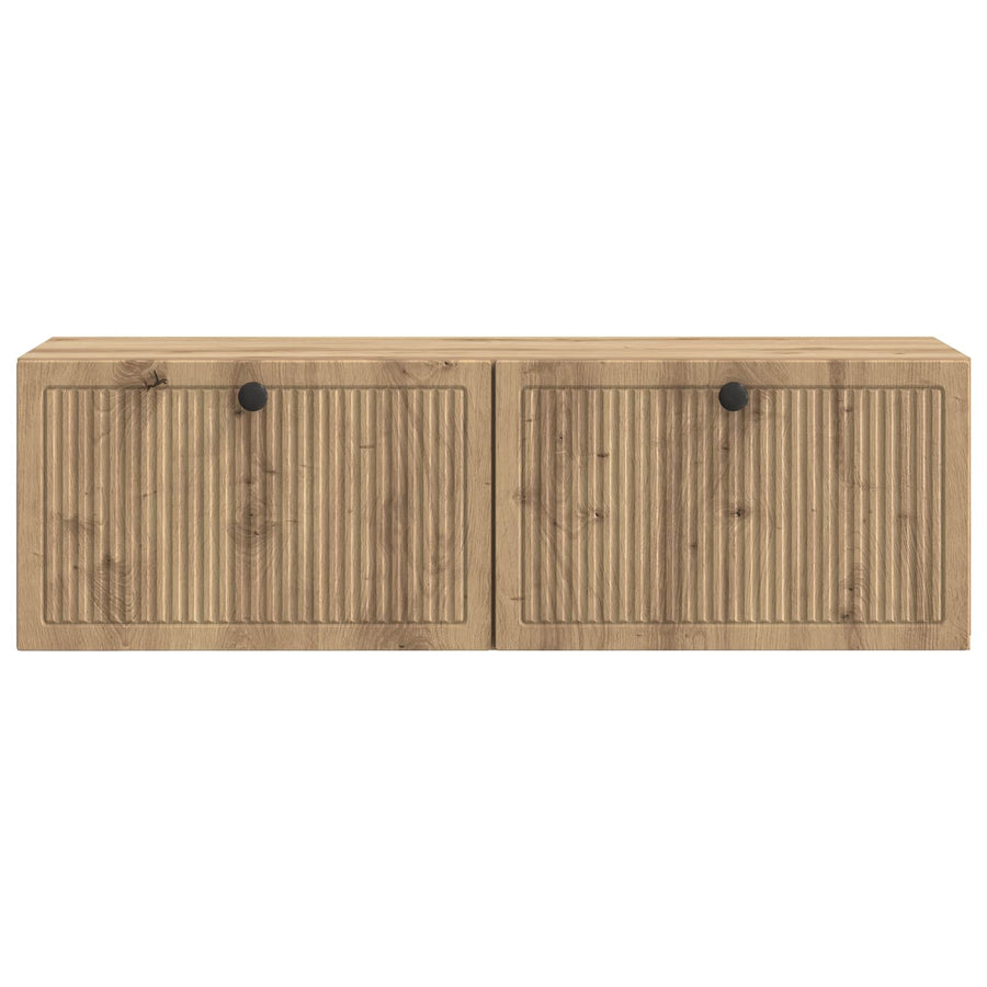 Wandbeugel TV-kast Artisanaal eiken 98 x 31 x 30 cm