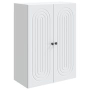 Wandkast 66x34.5x90 cm bewerkt hout wit