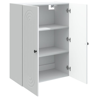 Wandkast Wit 66 x 34,5 x 90 cm Bewerkt hout