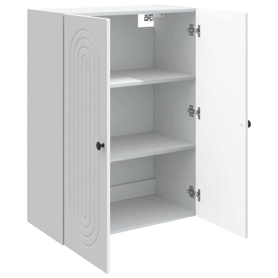 Wandkast Wit 66 x 34,5 x 90 cm Bewerkt hout