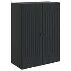 Wandkast 66x34,5x90 cm bewerkt hout zwart