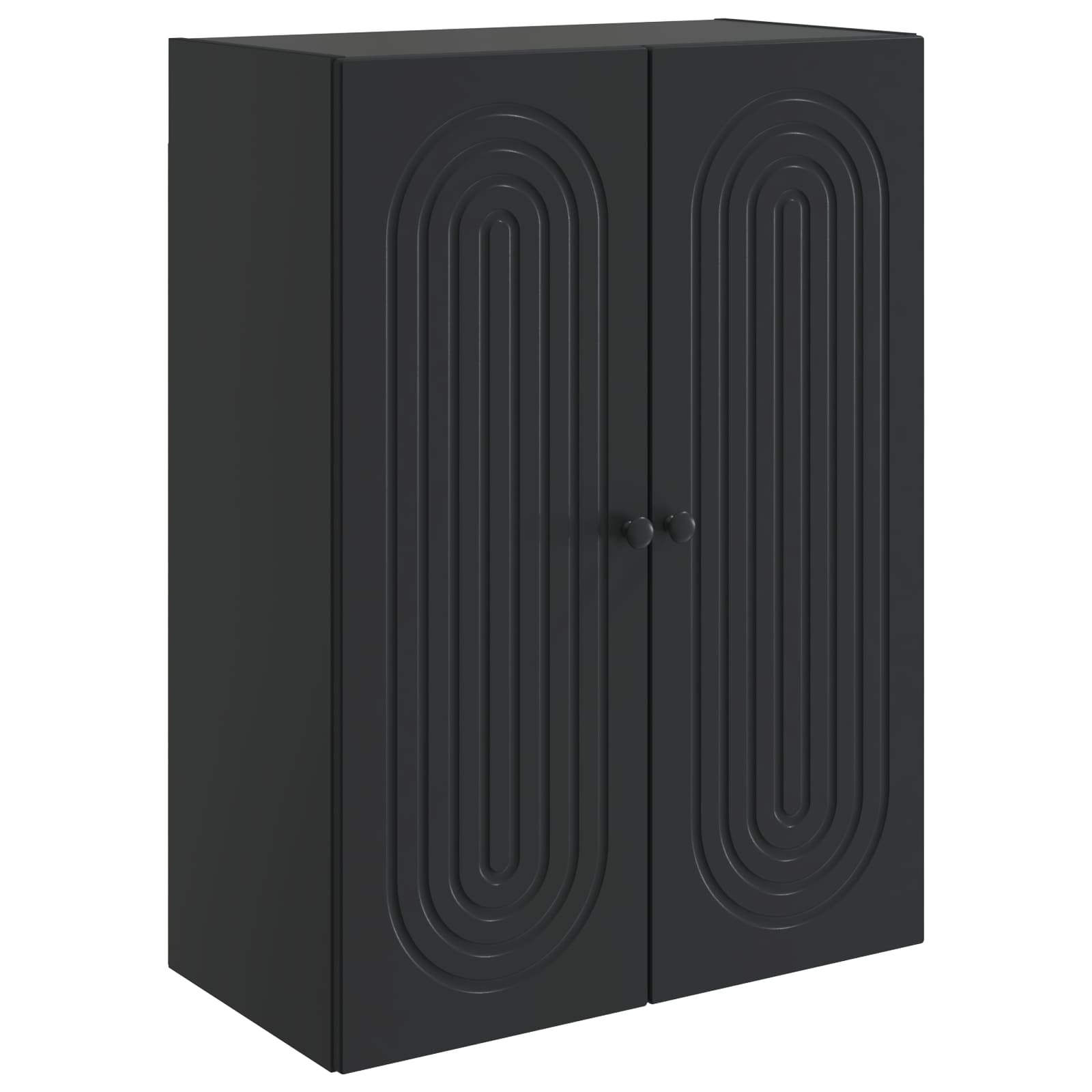 Wandkast Zwart 66 x 34,5 x 90 cm Bewerkt hout