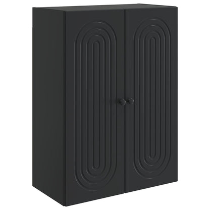 Wandkast Zwart 66 x 34,5 x 90 cm Bewerkt hout