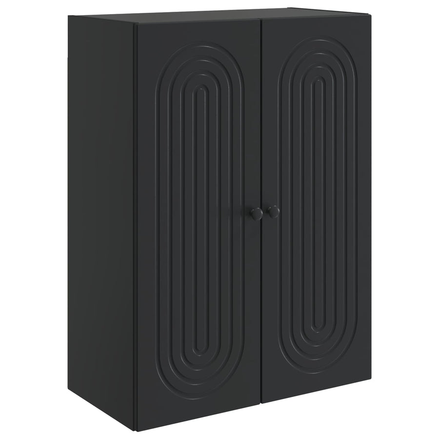 Wandkast Zwart 66 x 34,5 x 90 cm Bewerkt hout
