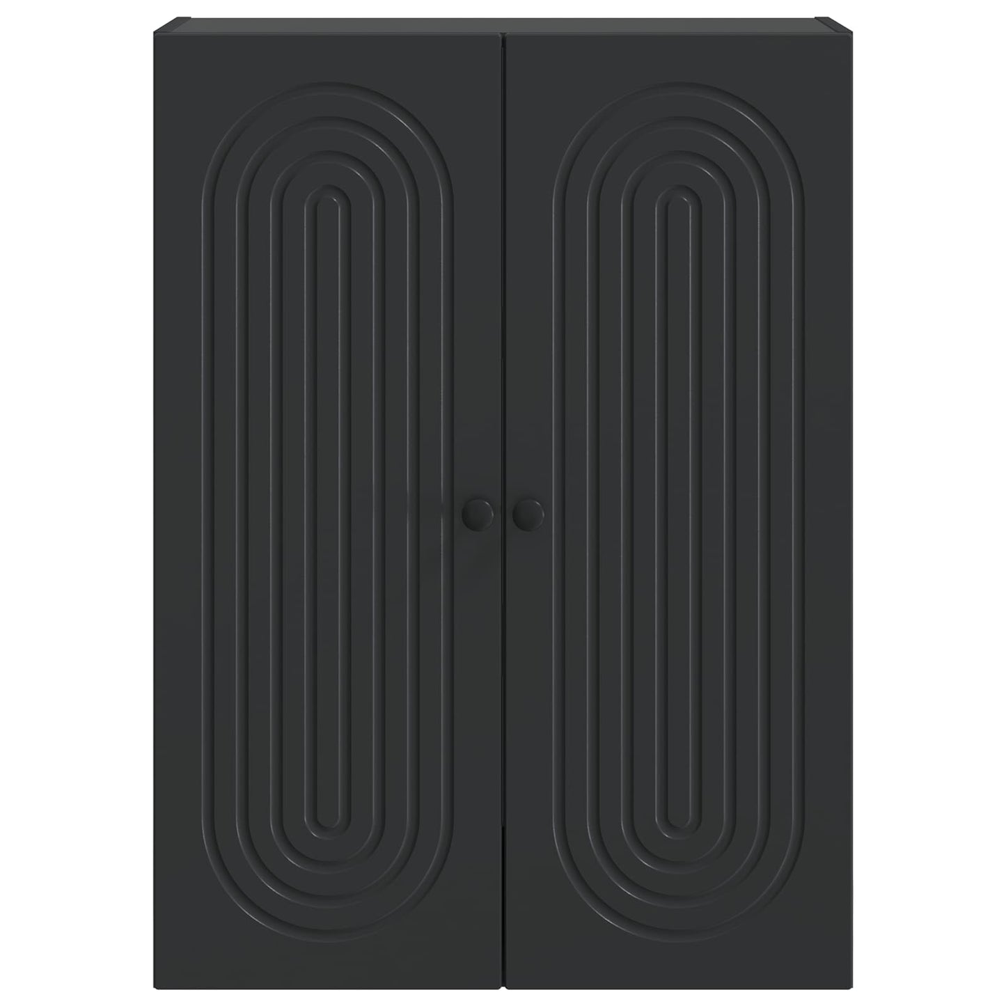 Wandkast Zwart 66 x 34,5 x 90 cm Bewerkt hout