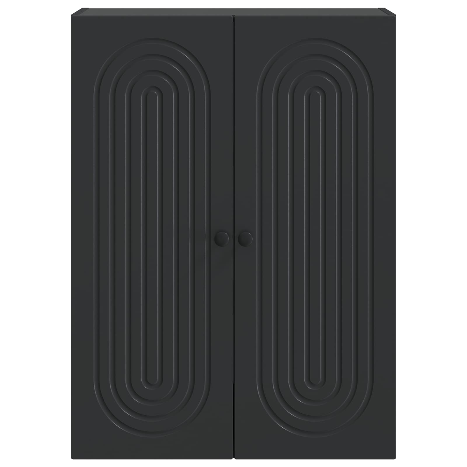 Wandkast Zwart 66 x 34,5 x 90 cm Bewerkt hout