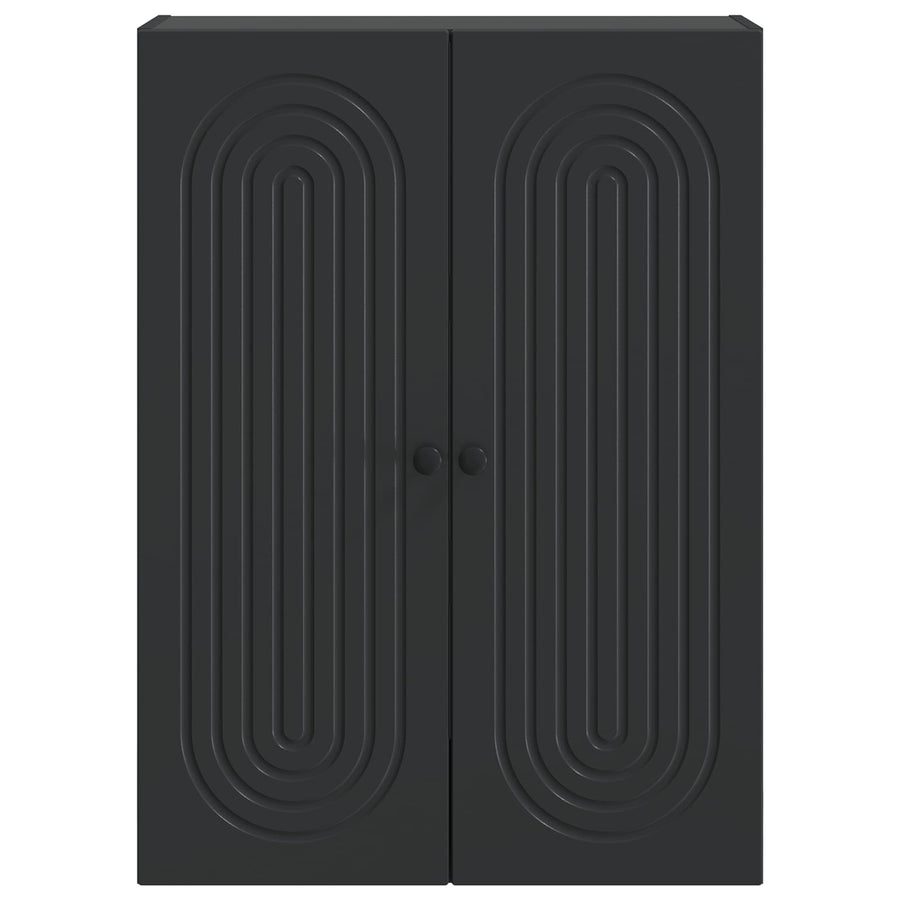 Wandkast Zwart 66 x 34,5 x 90 cm Bewerkt hout