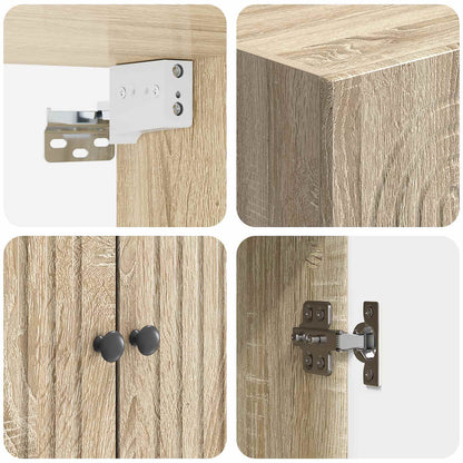 Wandkast Sonoma Eiken 66 x 34,5 x 90 cm Bewerkt hout