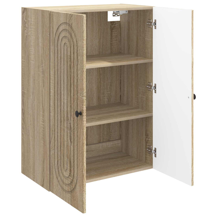 Wandkast Sonoma Eiken 66 x 34,5 x 90 cm Bewerkt hout