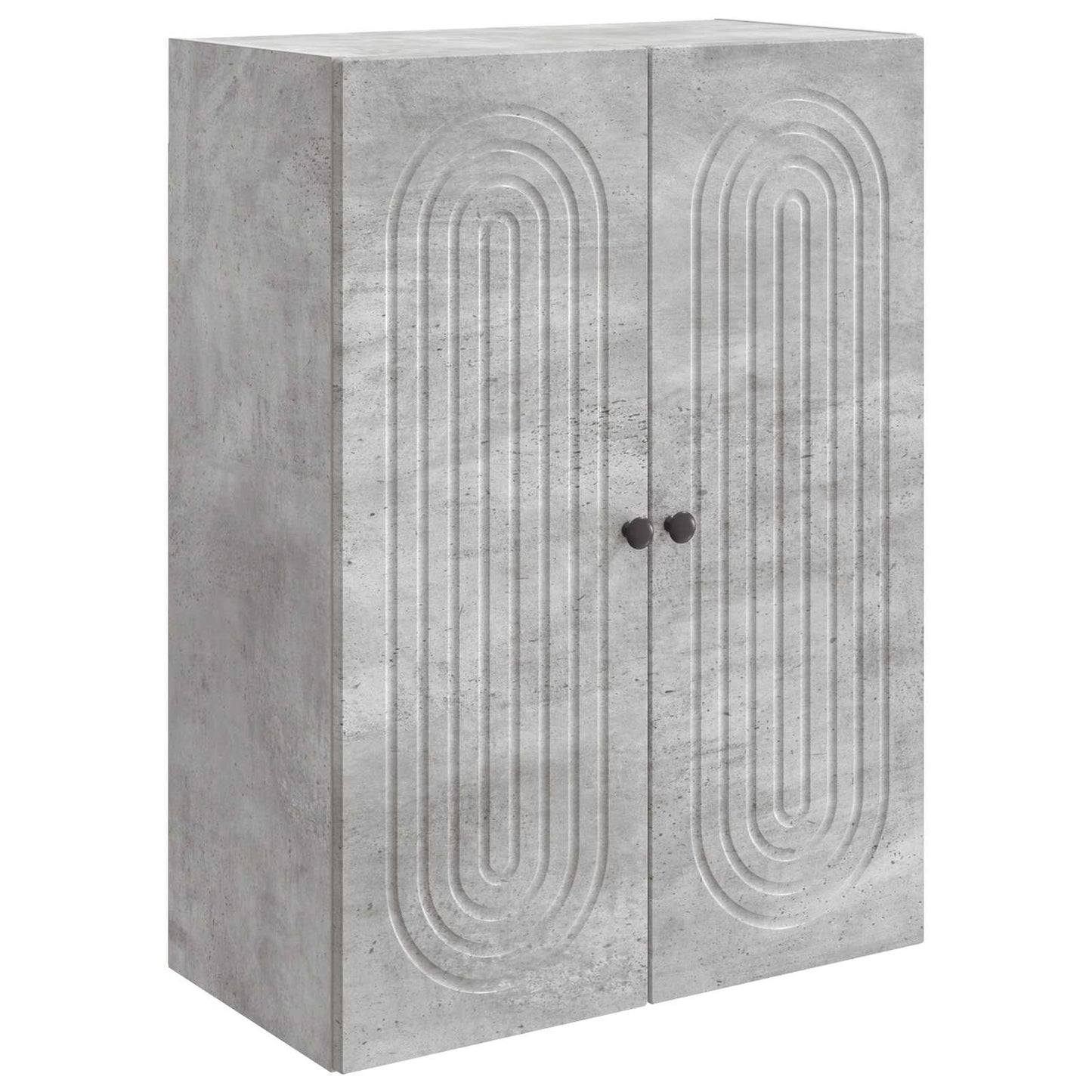 Wandkast Betongrijs 66 x 34,5 x 90 cm Bewerkt hout