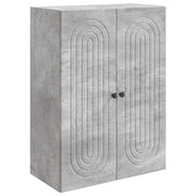 Wandkast 66x34.5x90 cm bewerkt hout betongrijs