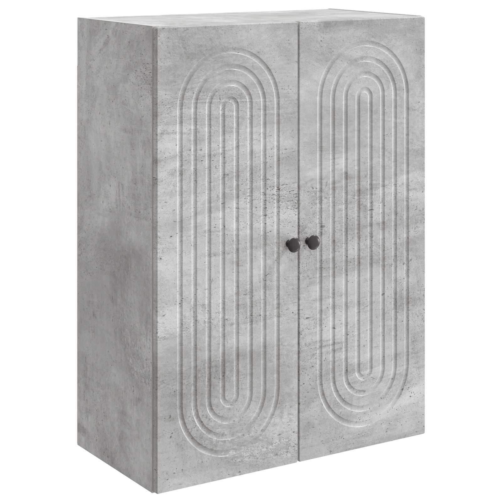 Wandkast Betongrijs 66 x 34,5 x 90 cm Bewerkt hout