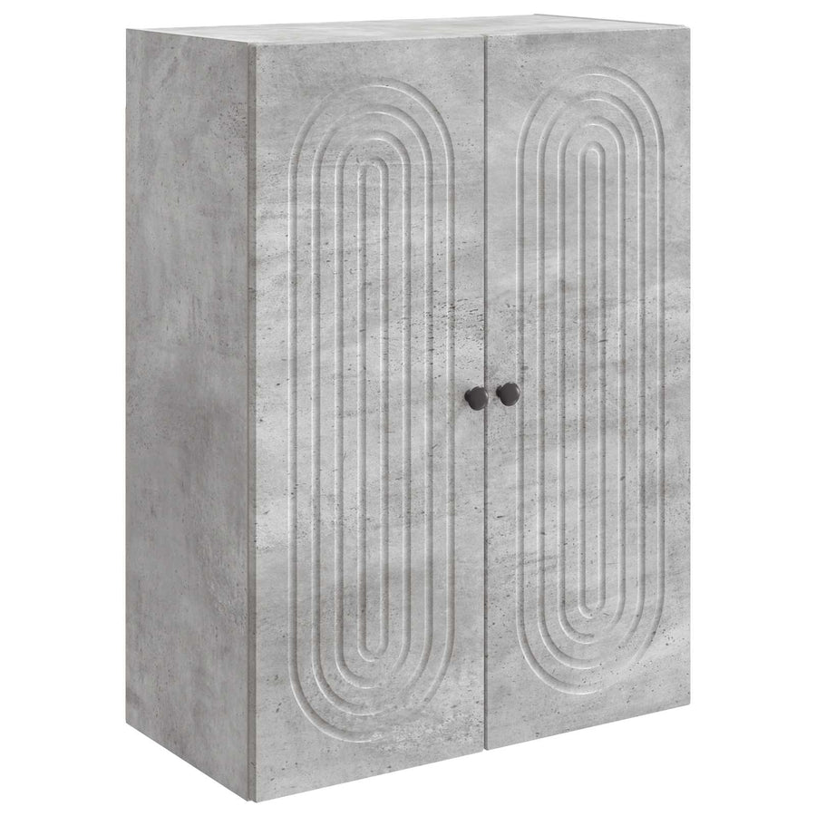 Wandkast Betongrijs 66 x 34,5 x 90 cm Bewerkt hout