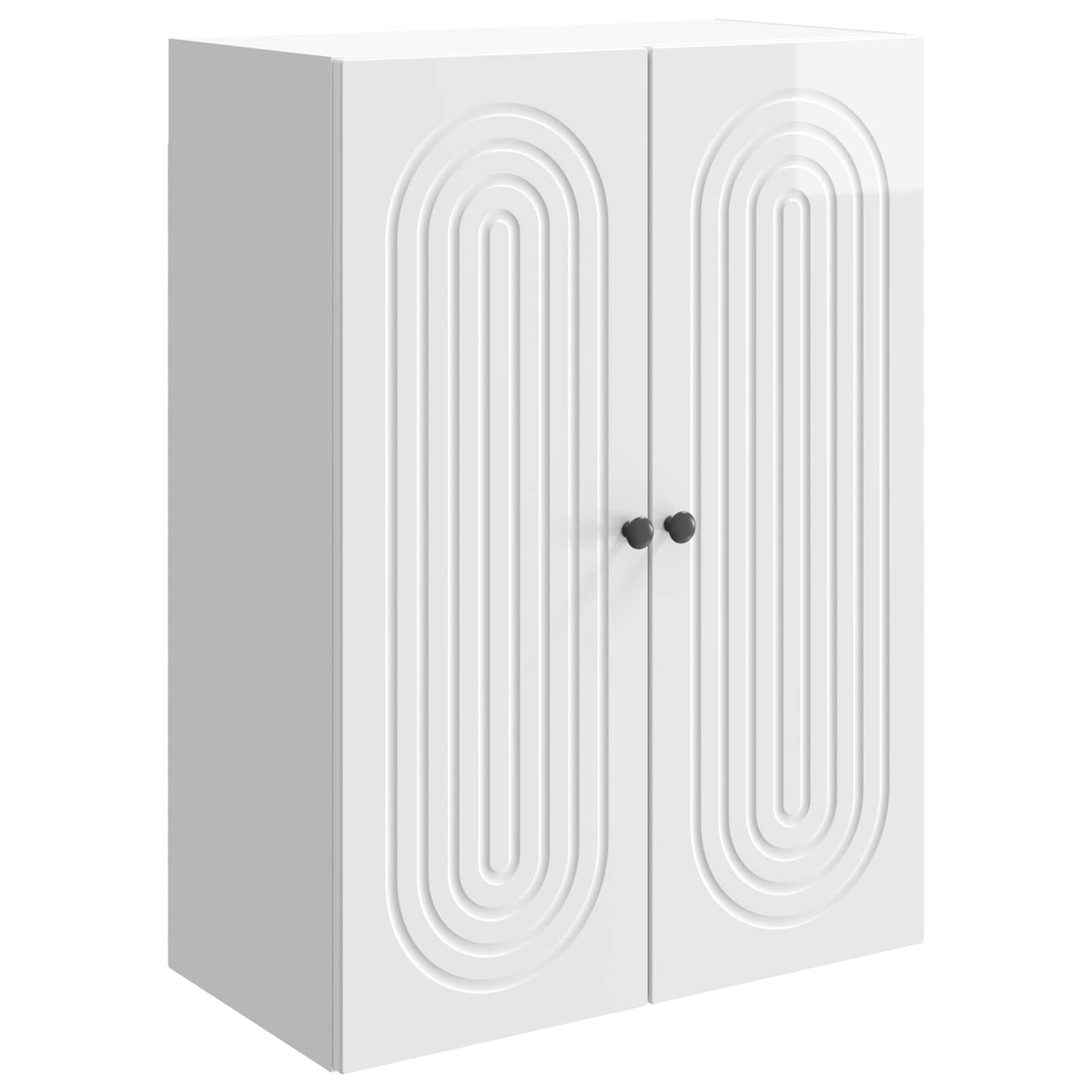 Wandkast Hoogglans Wit 66 x 34,5 x 90 cm Bewerkt hout