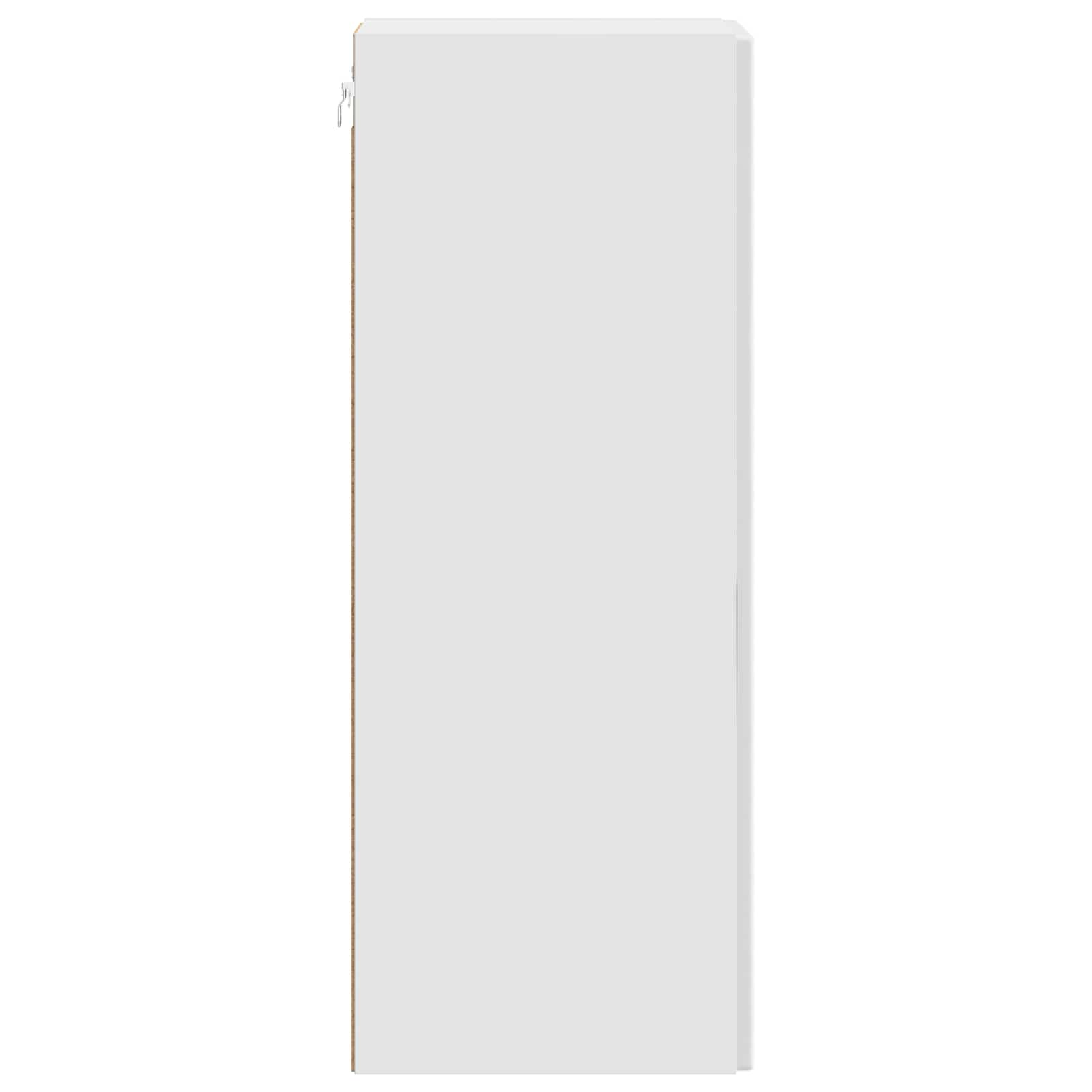 Wandkast Hoogglans Wit 66 x 34,5 x 90 cm Bewerkt hout