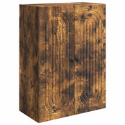 Wandkast 66x34.5x90 cm gerookt eiken