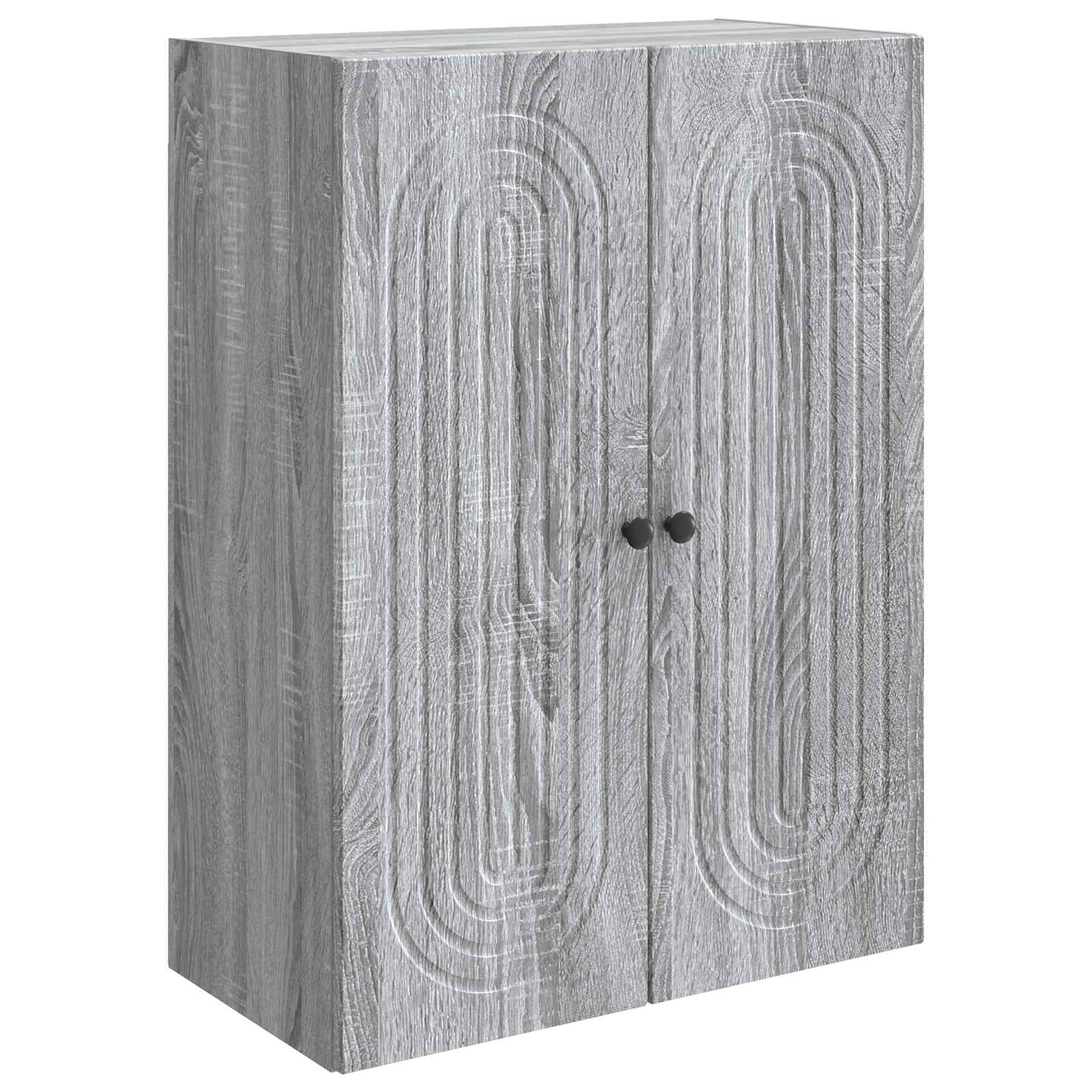 Wandkast Grijs Sonoma 66 x 34,5 x 90 cm Bewerkt hout