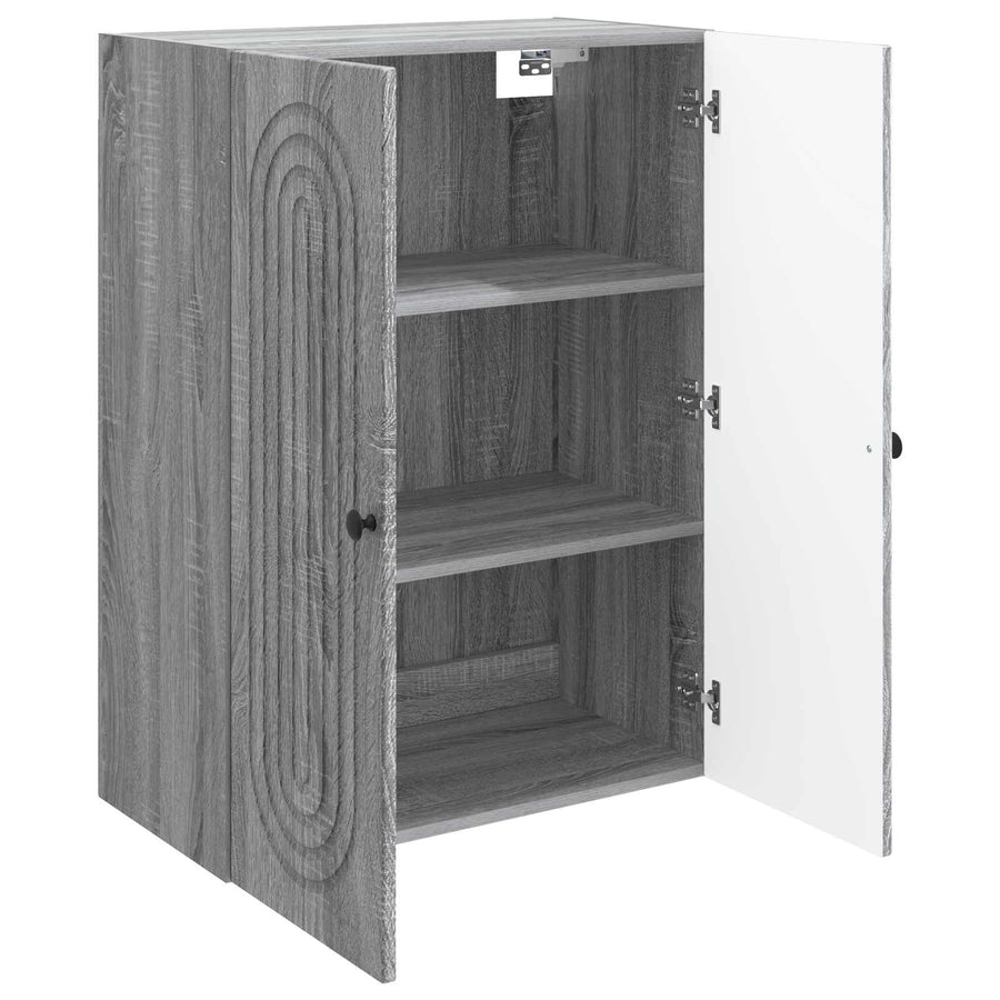 Wandkast Grijs Sonoma 66 x 34,5 x 90 cm Bewerkt hout