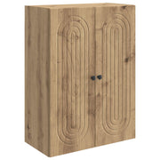 Wandkast bewerkt hout 66x34,5x90 cm eiken