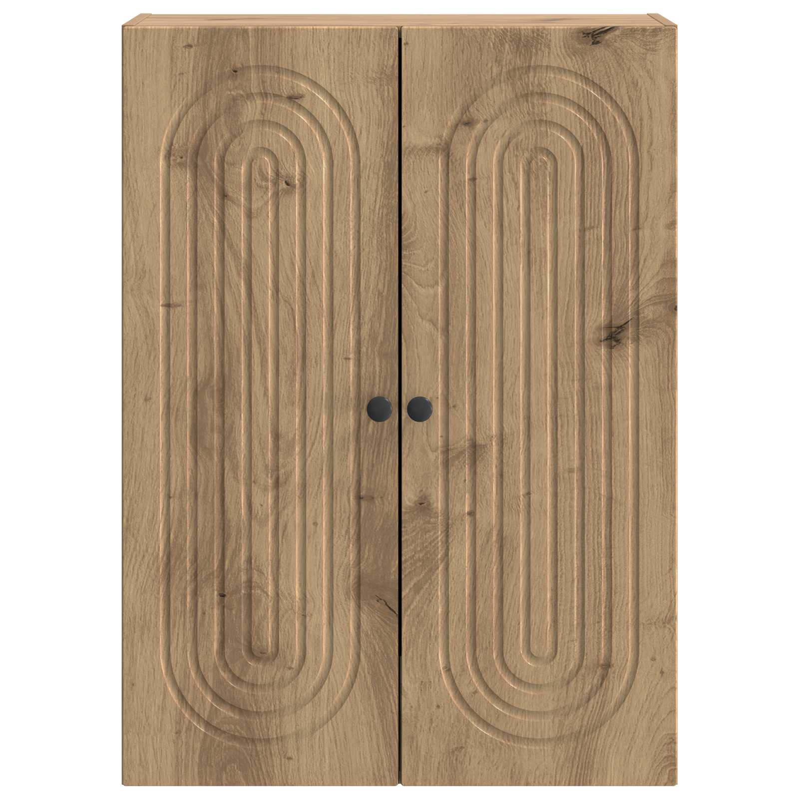 Wandkast Artisanaal eiken 66 x 34,5 x 90 cm Bewerkt hout