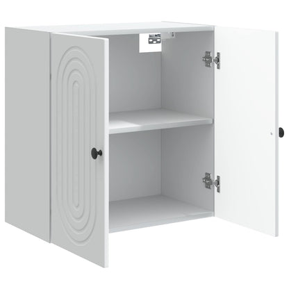 Wandkast Wit 59 x 31 x 60 cm Bewerkt hout