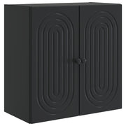 Wandkast 59x31x60 cm zwart bewerkt hout