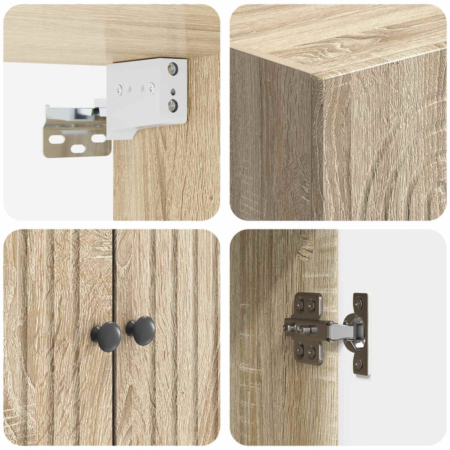 Wandkast Sonoma Eiken 59 x 31 x 60 cm Bewerkt hout