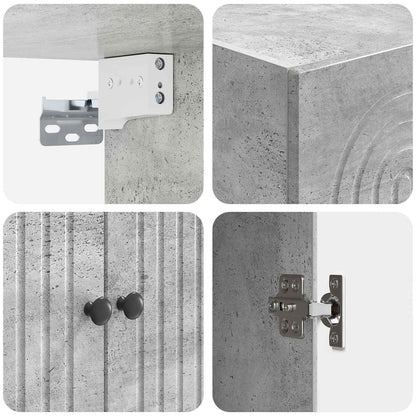 Wandkast Betongrijs 59 x 31 x 60 cm Bewerkt hout