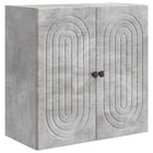Wandkast 59x31x60 cm betongrijs bewerkt hout