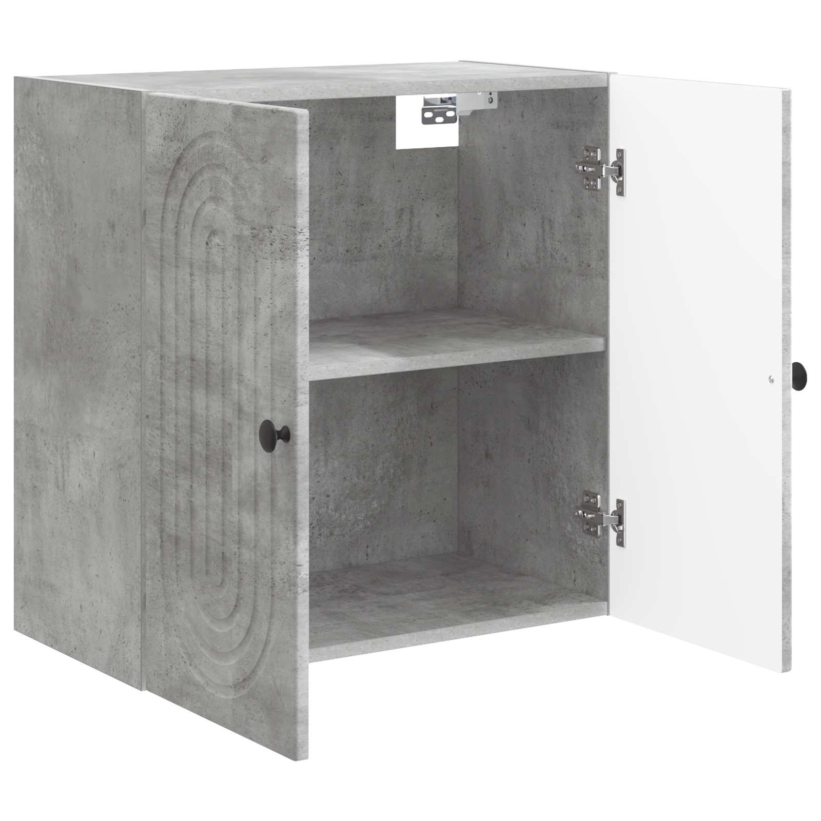 Wandkast Betongrijs 59 x 31 x 60 cm Bewerkt hout