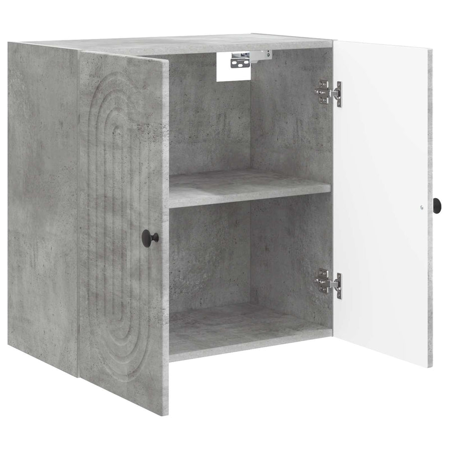 Wandkast Betongrijs 59 x 31 x 60 cm Bewerkt hout