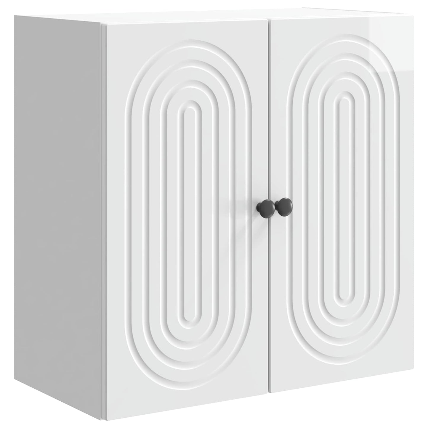 Wandkast Hoogglans Wit 59 x 31 x 60 cm Bewerkt hout