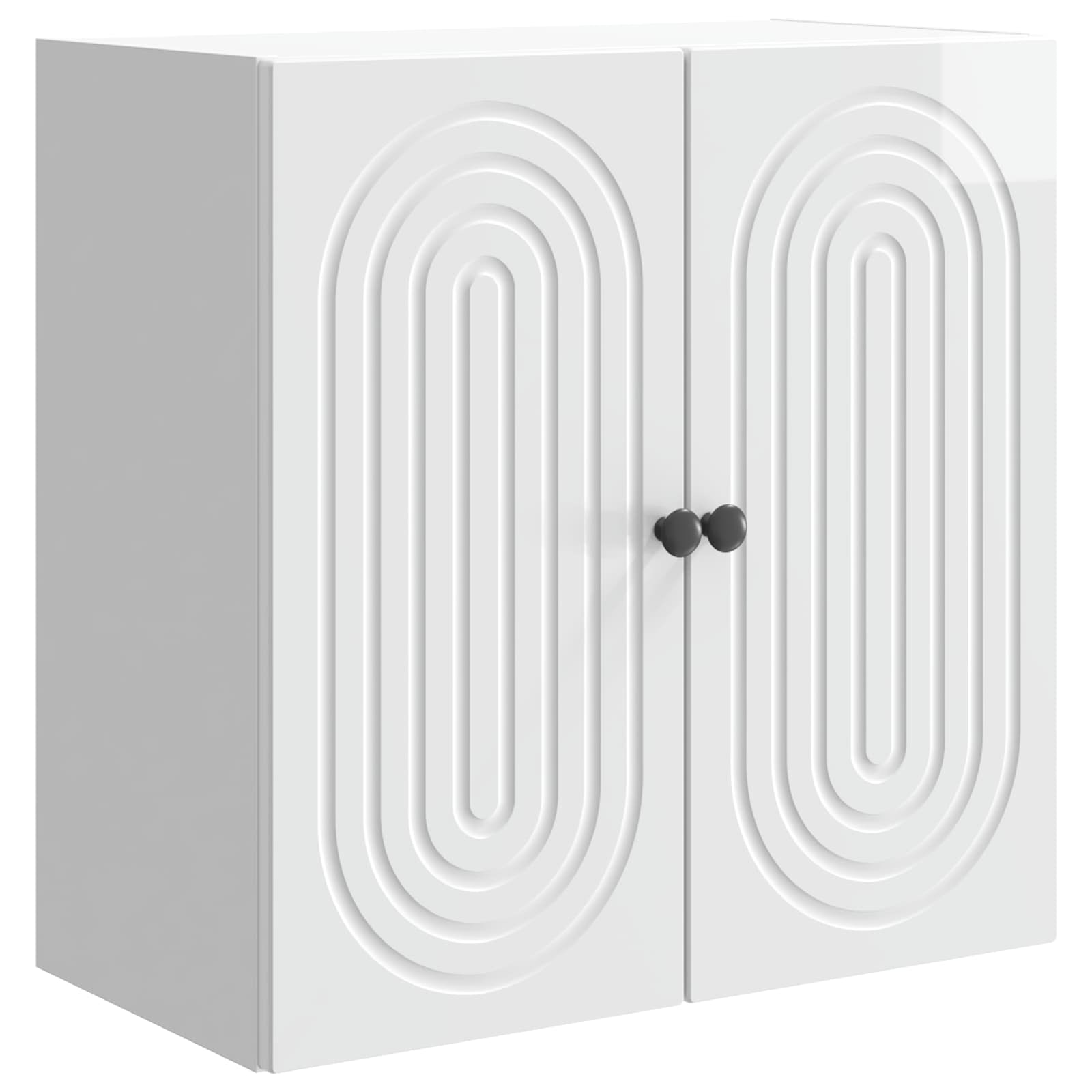 Wandkast Hoogglans Wit 59 x 31 x 60 cm Bewerkt hout