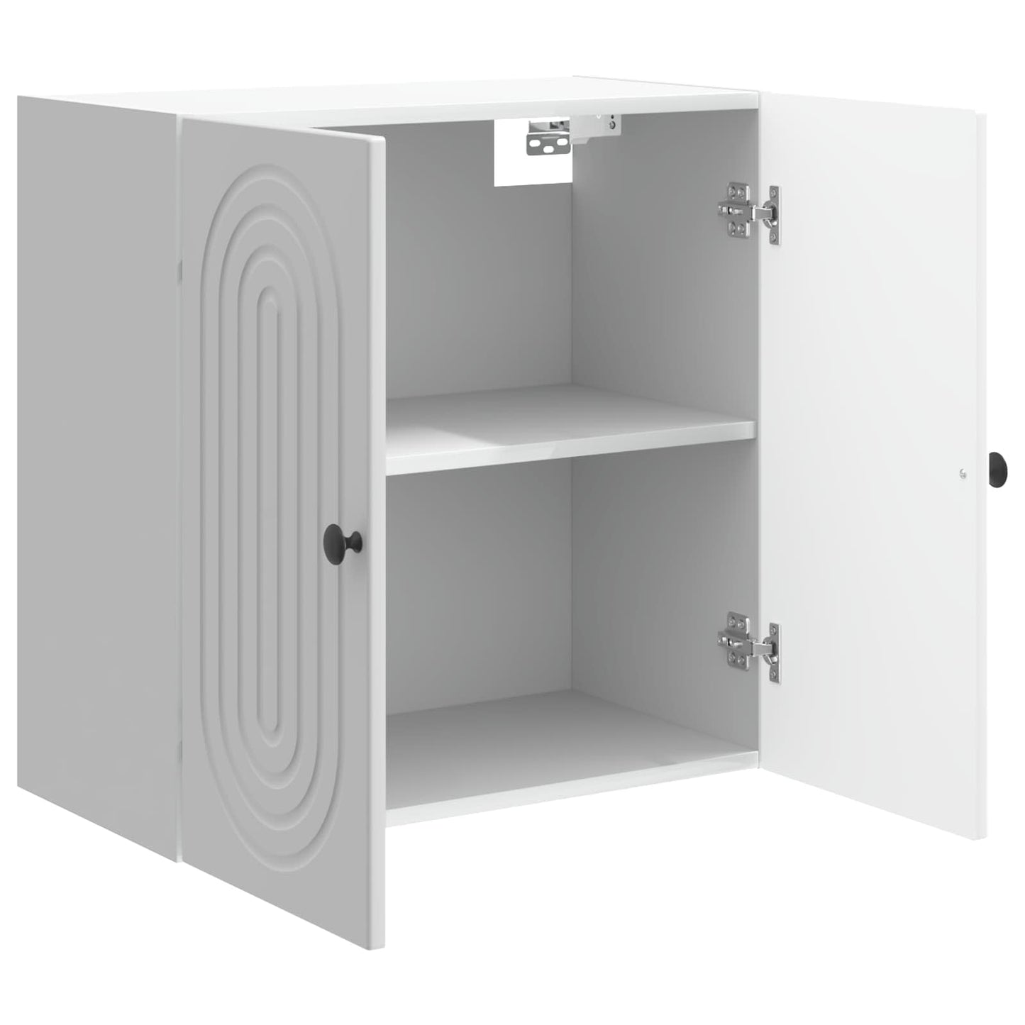 Wandkast Hoogglans Wit 59 x 31 x 60 cm Bewerkt hout