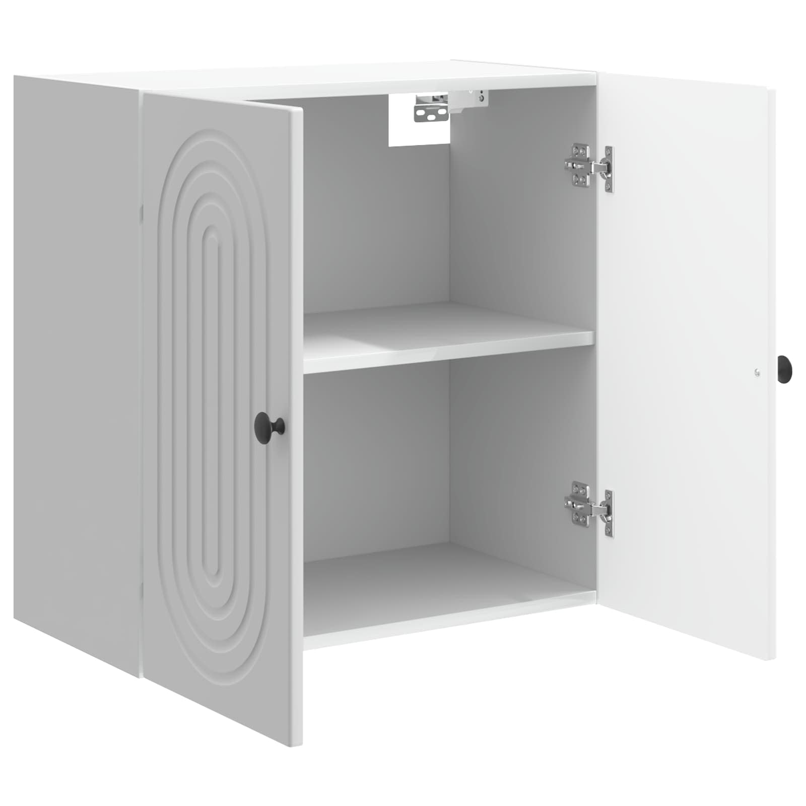 Wandkast Hoogglans Wit 59 x 31 x 60 cm Bewerkt hout