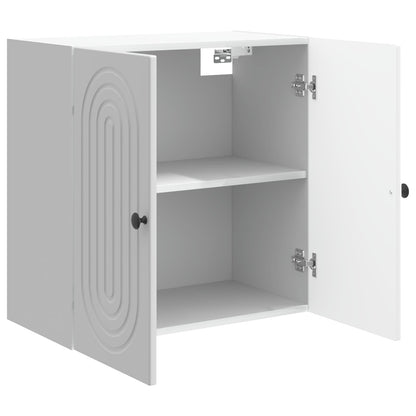 Wandkast Hoogglans Wit 59 x 31 x 60 cm Bewerkt hout