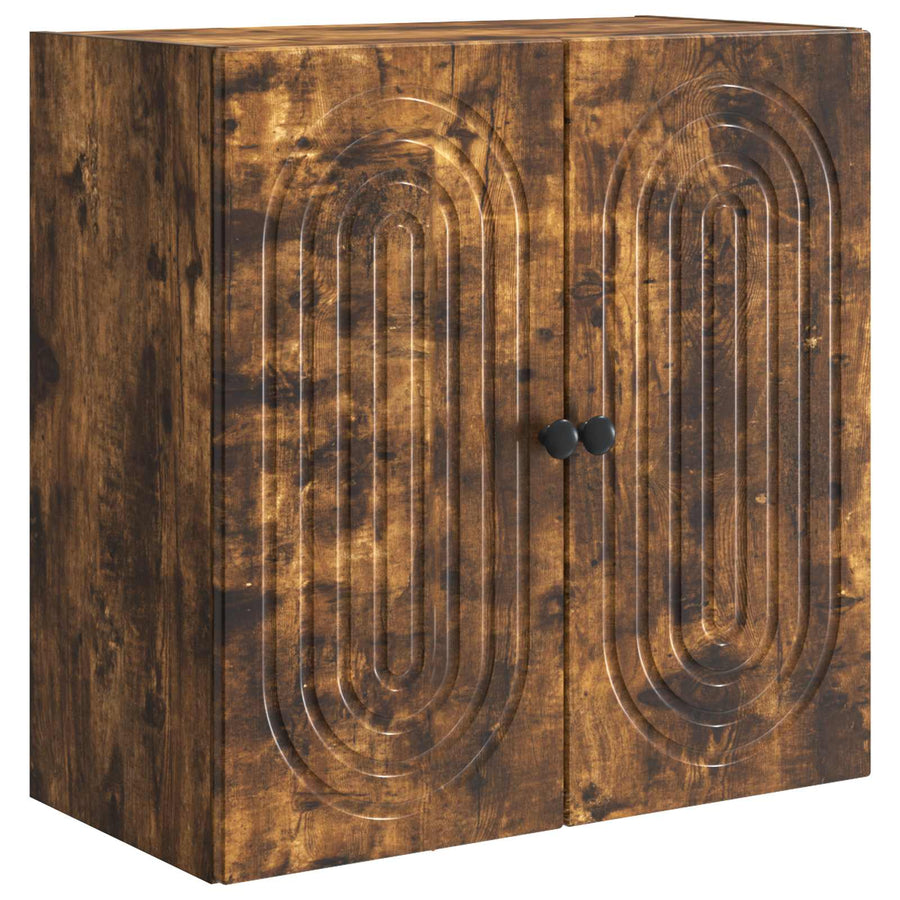 Wandkast Gerookt eiken 59 x 31 x 60 cm Bewerkt hout