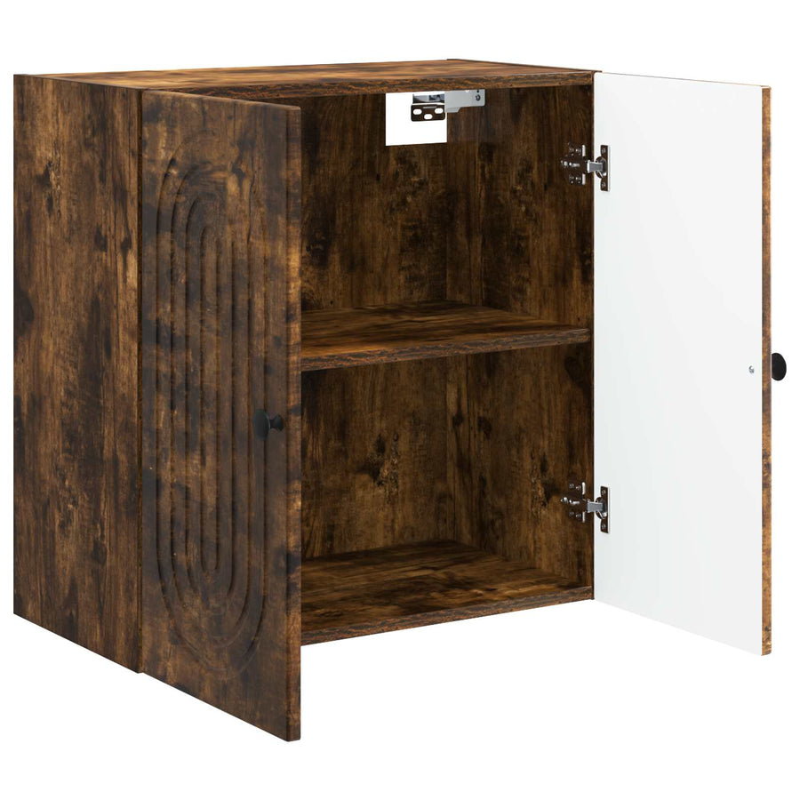 Wandkast Gerookt eiken 59 x 31 x 60 cm Bewerkt hout