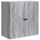 Wandkast 59x31x60 cm bewerkt hout grijs