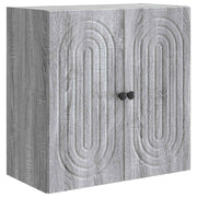 Wandkast 59x31x60 cm bewerkt hout grijs