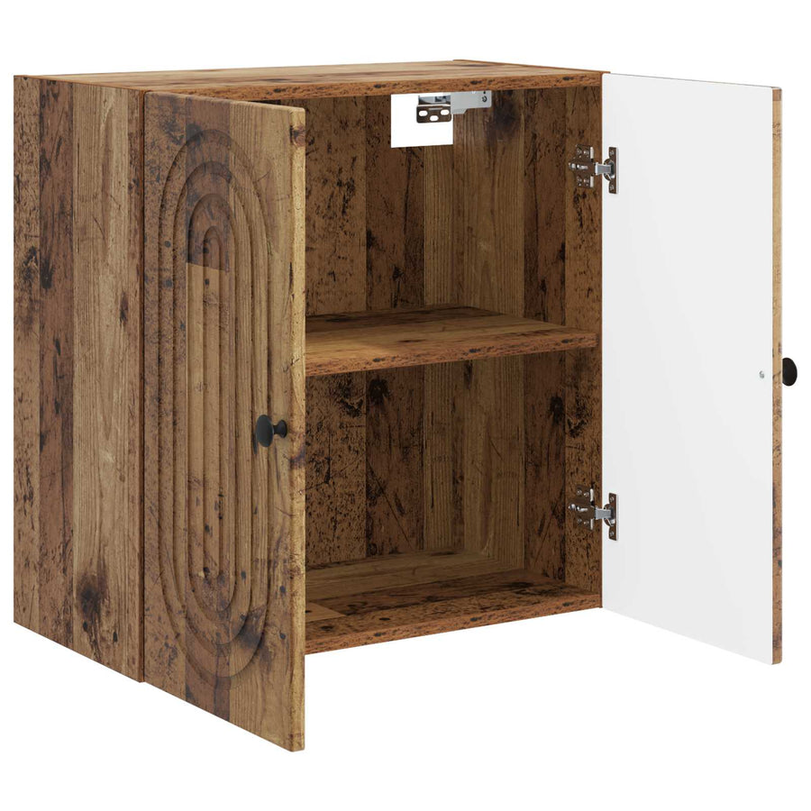 Wandkast Oud hout 59 x 31 x 60 cm Bewerkt hout