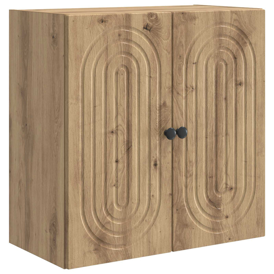 Wandkast Artisanaal eiken 59 x 31 x 60 cm Bewerkt hout